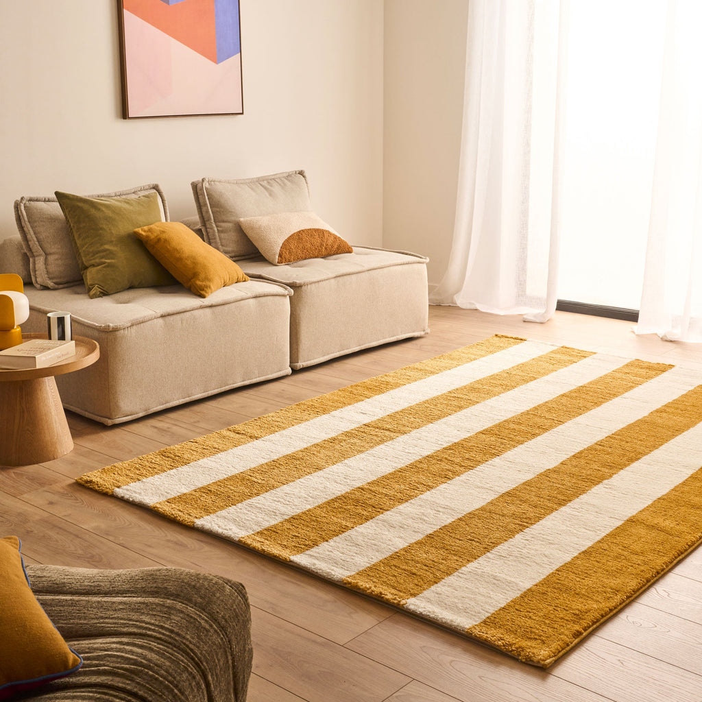 Tapis seventies - Beige rayé - Collection Groovy | Nazar Rugs GROOVY