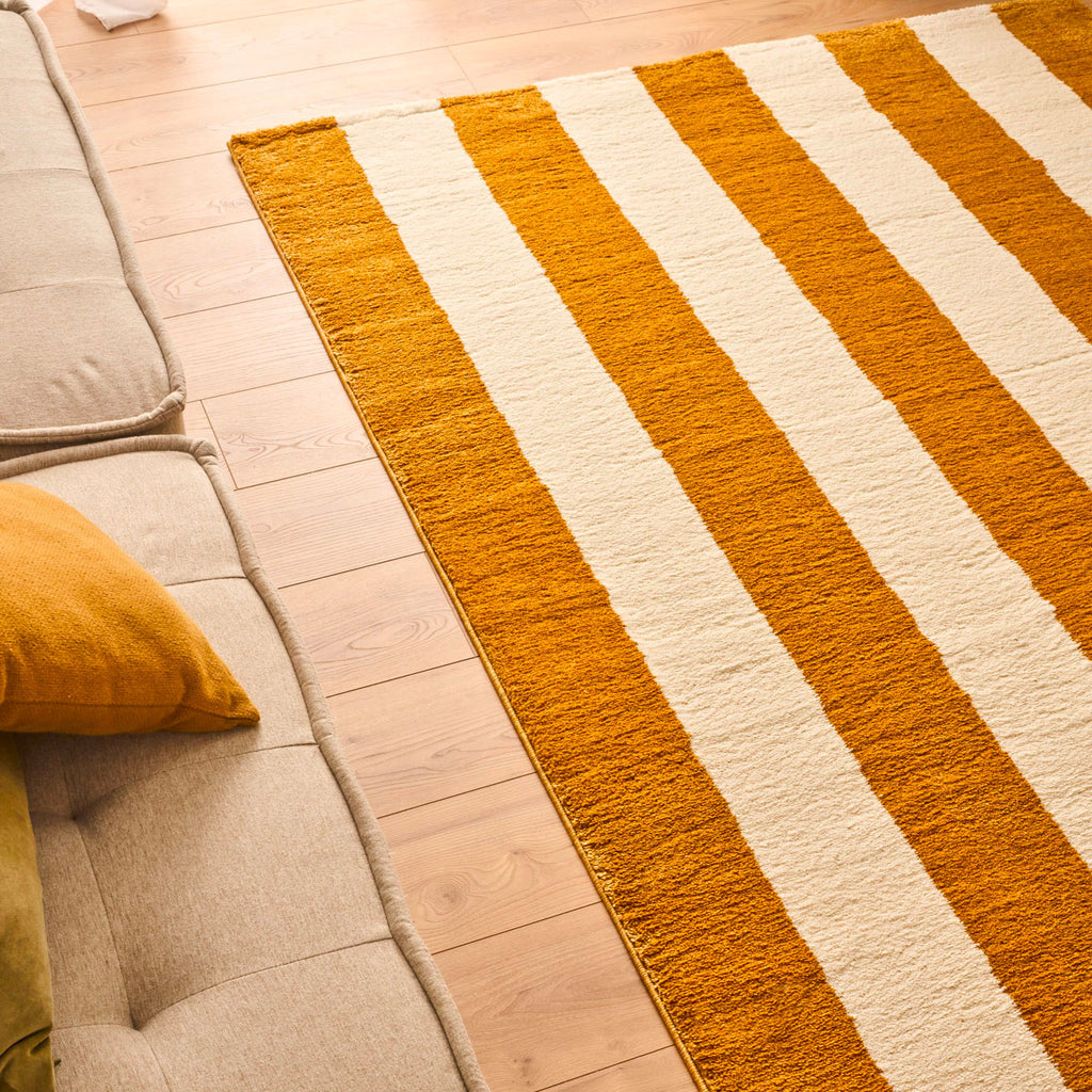 Tapis seventies - Beige rayé - Collection Groovy | Nazar Rugs GROOVY