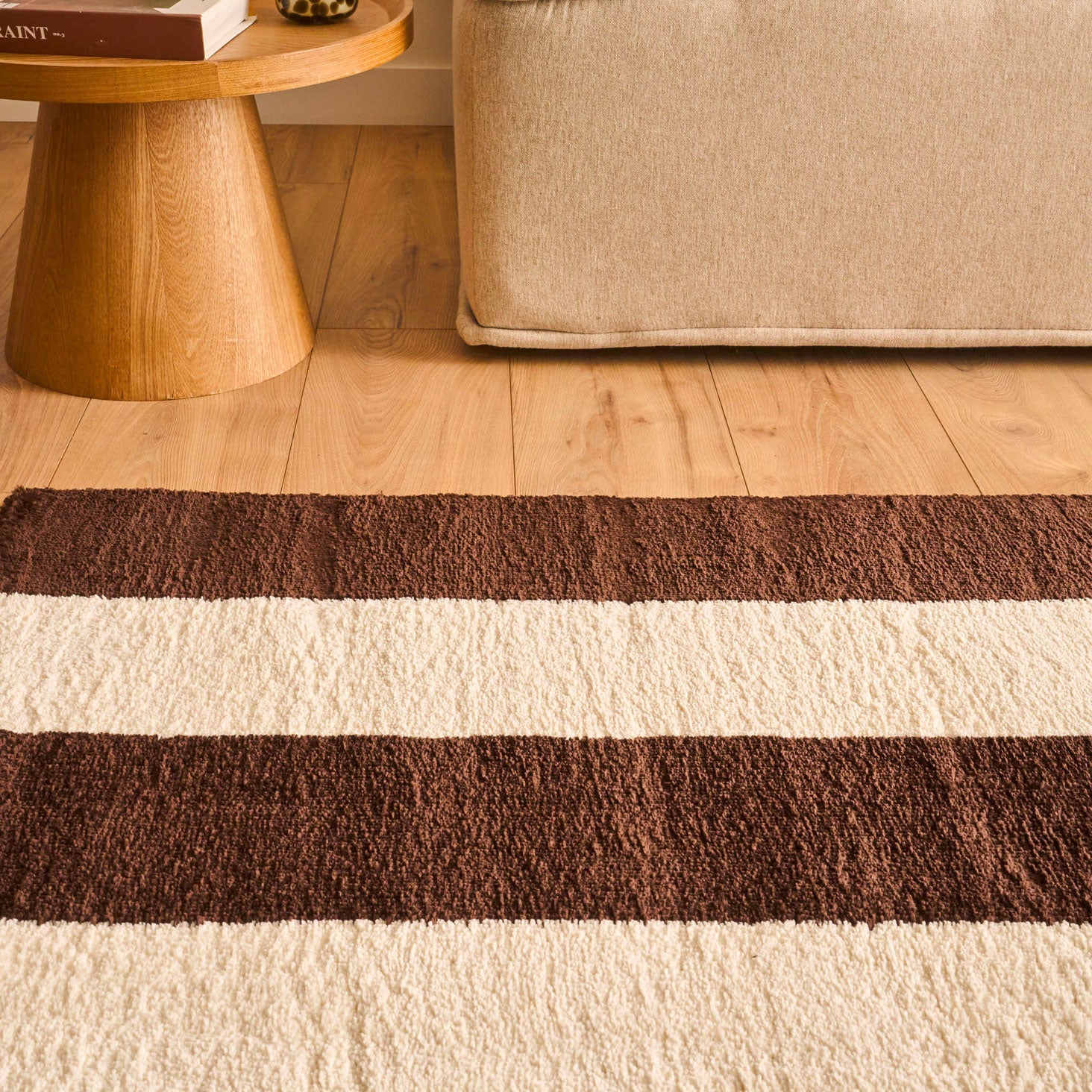 Tapis seventies - Marron rayé - Collection Groovy | Nazar Rugs GROOVY