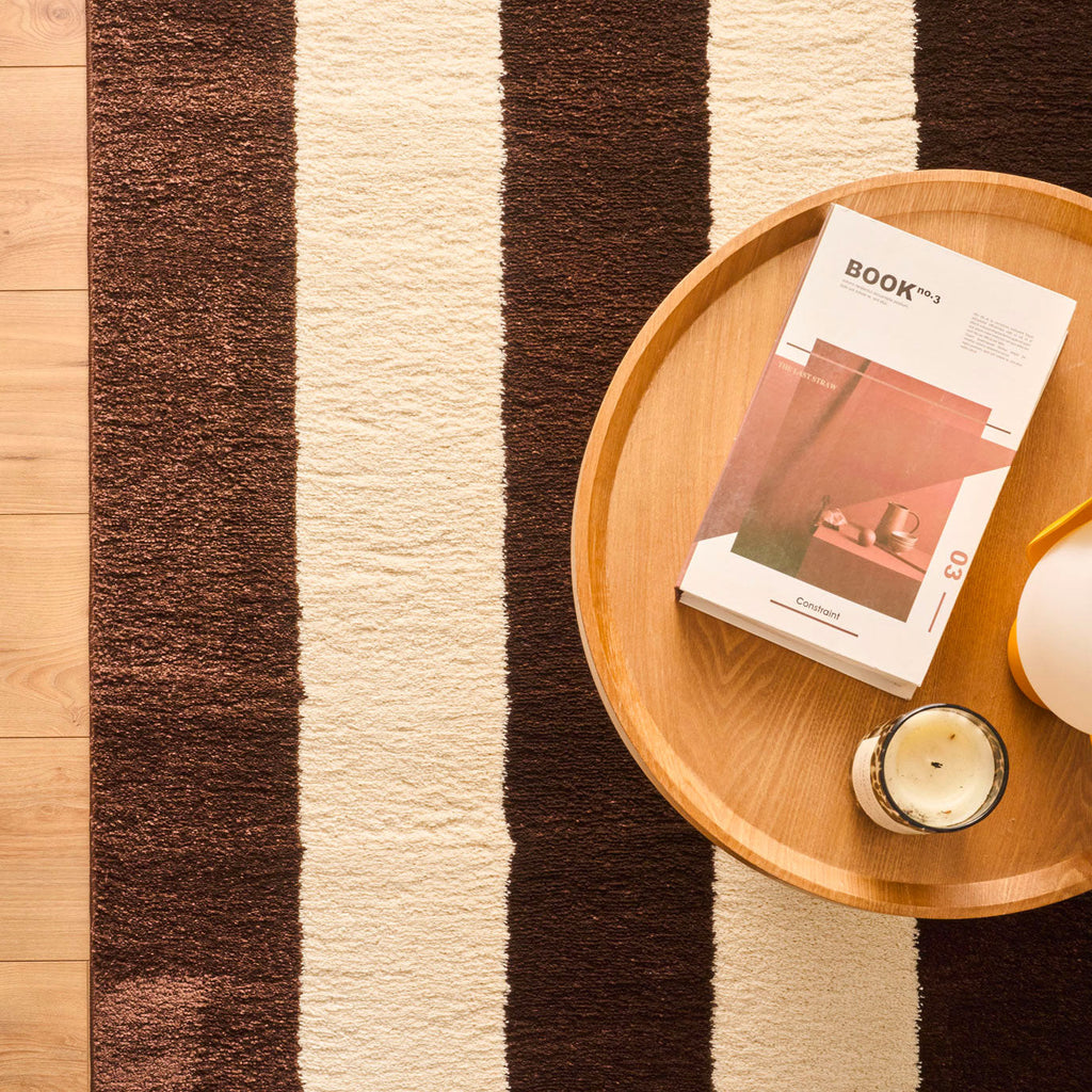 Tapis seventies - Marron rayé - Collection Groovy | Nazar Rugs GROOVY