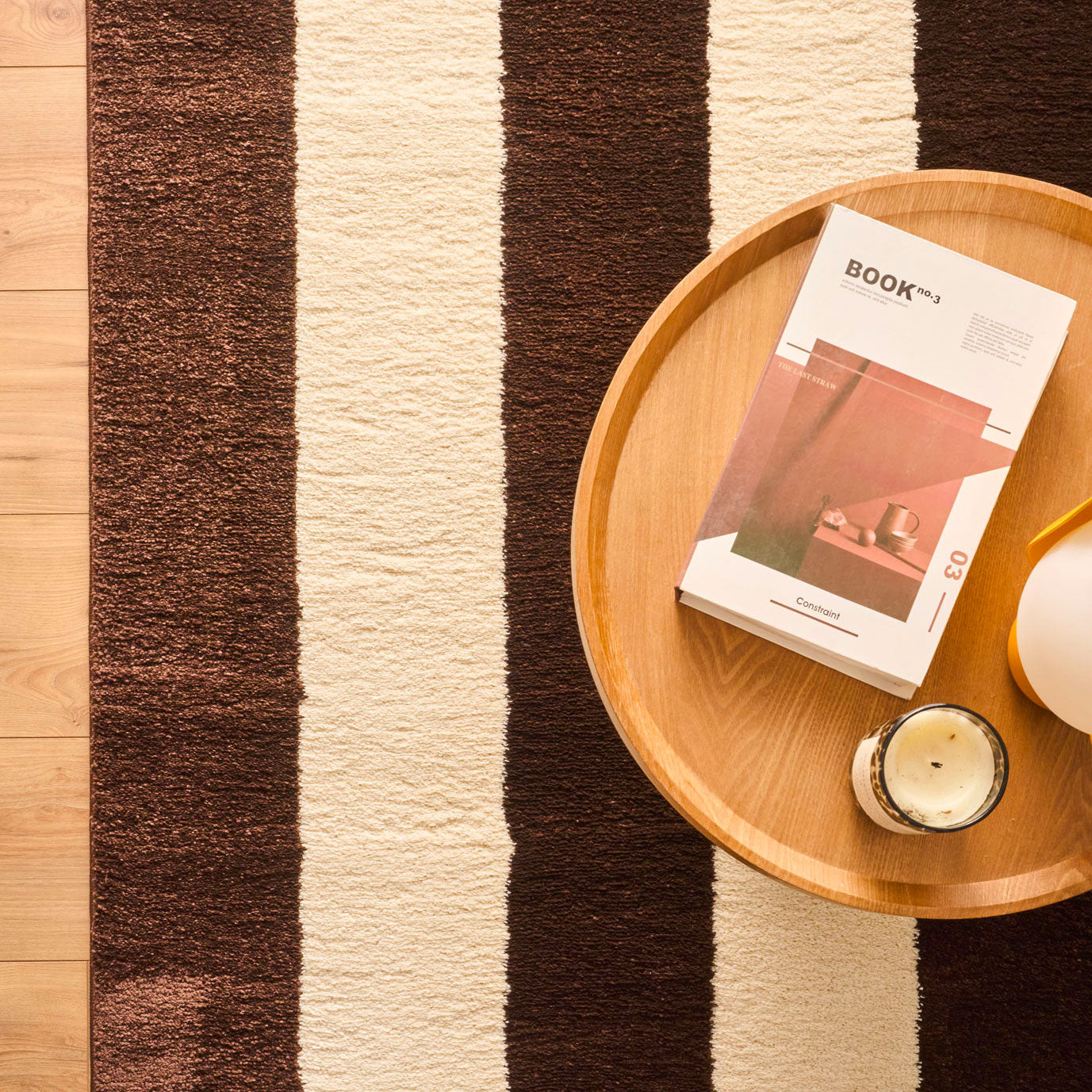 Tapis seventies - Marron rayé - Collection Groovy | Nazar Rugs GROOVY