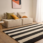 Tapis seventies - Noir rayé - Collection Groovy | Nazar Rugs GROOVY