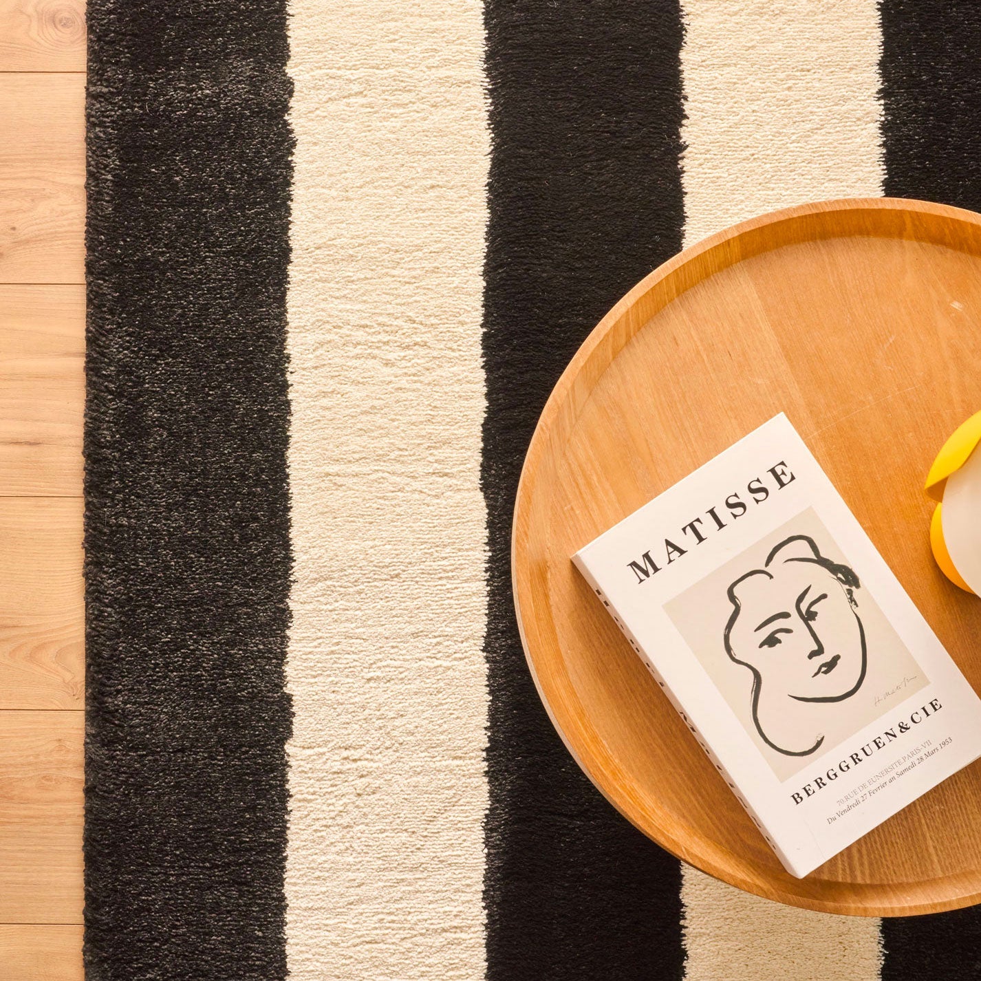 Tapis seventies - Noir rayé - Collection Groovy | Nazar Rugs GROOVY