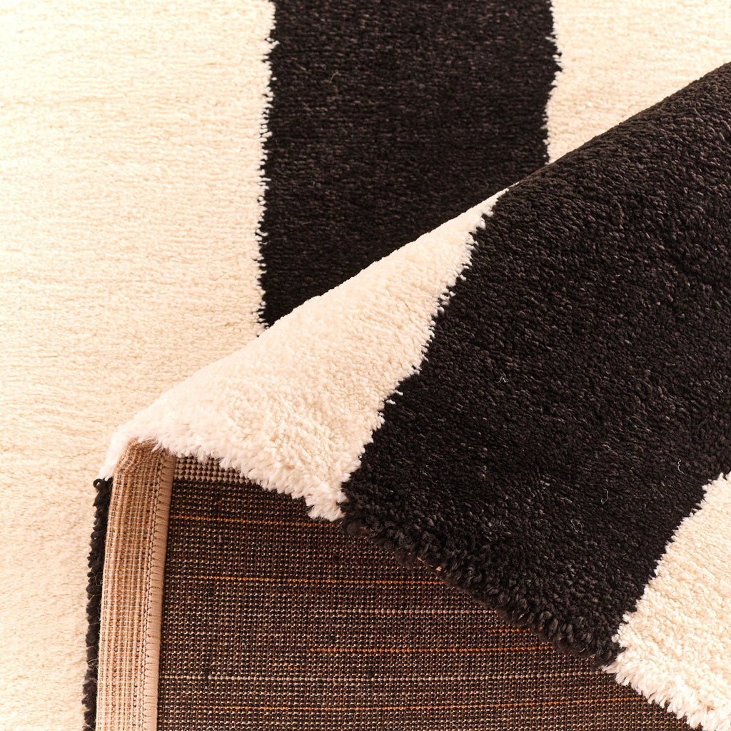 Tapis seventies - Noir rayé - Collection Groovy | Nazar Rugs GROOVY