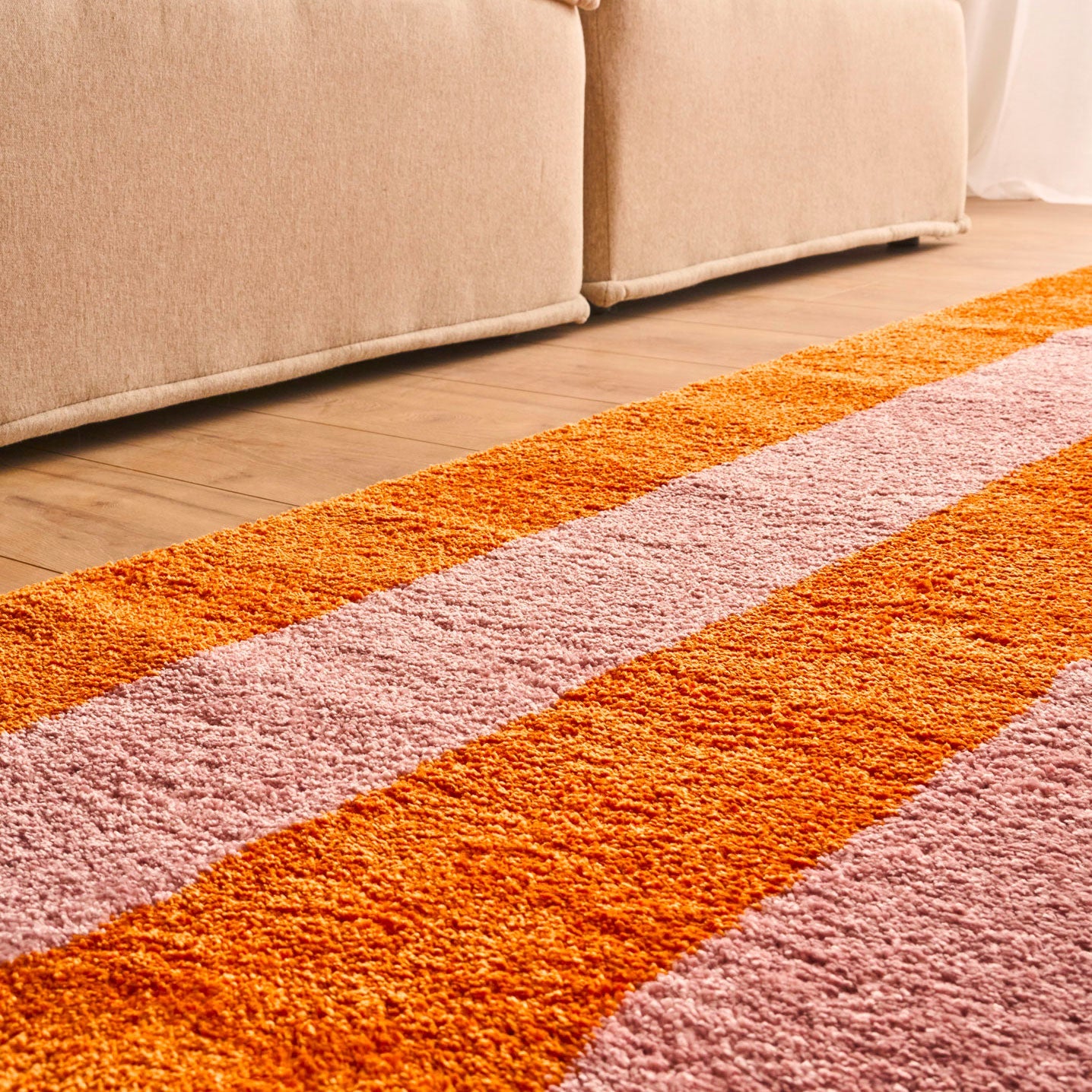 Tapis seventies - Orange rayé - Collection Groovy | Nazar Rugs GROOVY