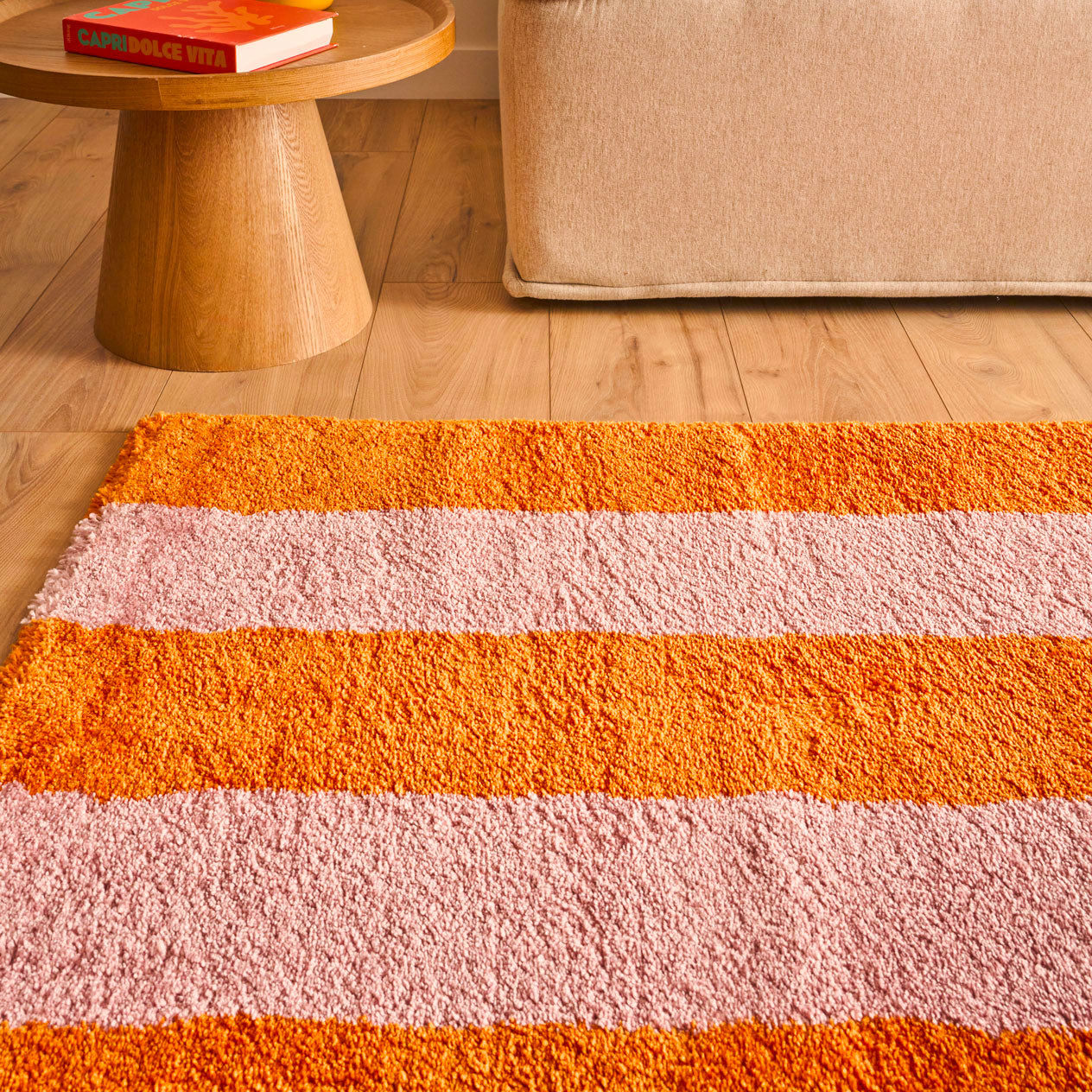 Tapis seventies - Orange rayé - Collection Groovy | Nazar Rugs GROOVY