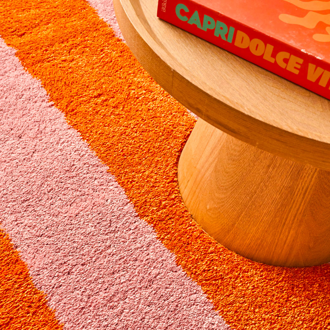 Tapis seventies - Orange rayé - Collection Groovy | Nazar Rugs GROOVY