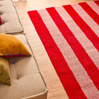 Tapis seventies - Rouge rayé - Collection Groovy | Nazar Rugs GROOVY