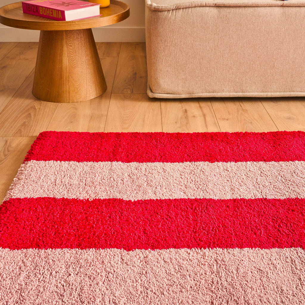 Tapis seventies - Rouge rayé - Collection Groovy | Nazar Rugs GROOVY