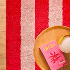 Tapis seventies - Rouge rayé - Collection Groovy | Nazar Rugs GROOVY