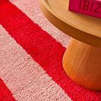 Tapis seventies - Rouge rayé - Collection Groovy | Nazar Rugs GROOVY