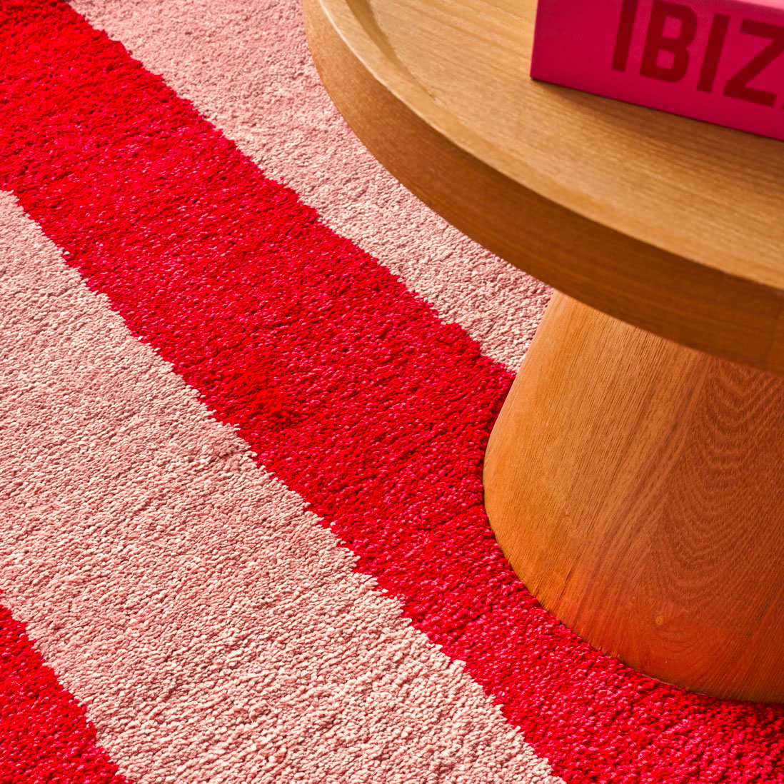 Tapis seventies - Rouge rayé - Collection Groovy | Nazar Rugs GROOVY