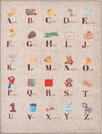 Tapis lavable en machine - Happy - Motif alphabet HAPPY