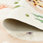 Tapis chambre enfant - Crème à motifs animaux - Collection Happy HAPPY