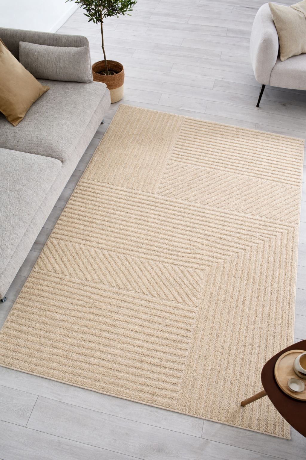 HARMONIE - Tapis de salon beige - HAR914BEI HARMONIE