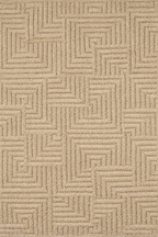 HARMONIE - Tapis de salon crème à motifs labyrinthes - HAR915BEI HARMONIE
