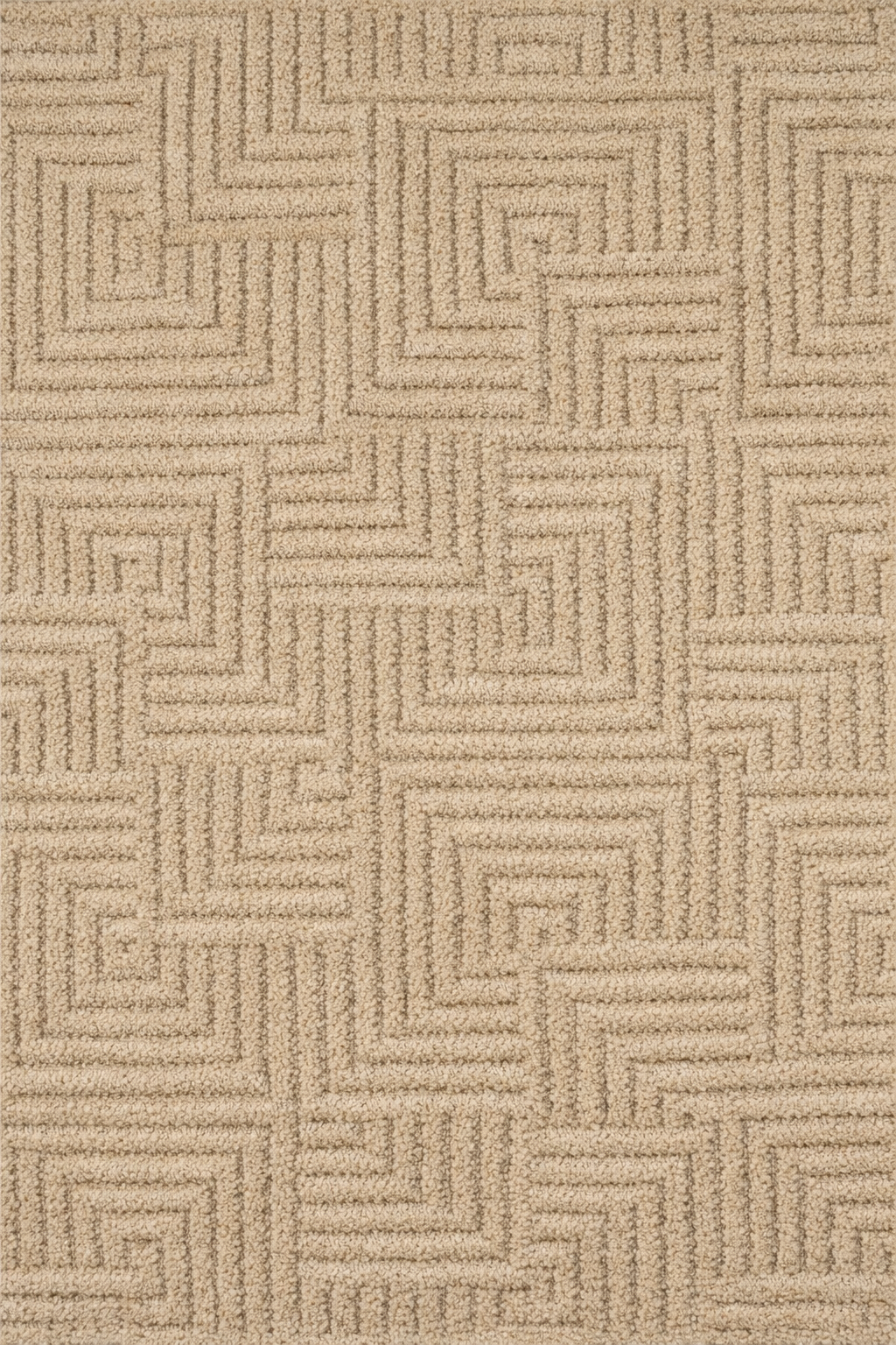 HARMONIE - Tapis de salon crème à motifs labyrinthes - HAR915BEI HARMONIE