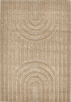 HARMONIE - Tapis de salon beige à motifs arcs-en-ciel - HAR916BEI HARMONIE