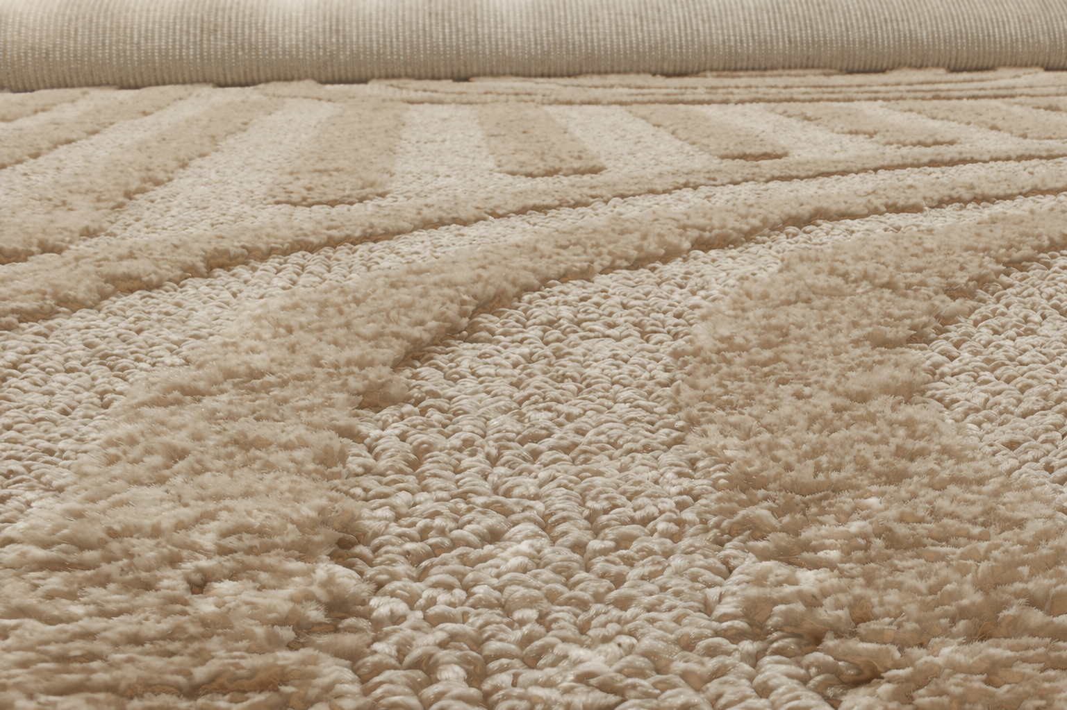 HARMONIE - Tapis de salon beige à motifs arcs-en-ciel - HAR916BEI HARMONIE