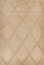 HARMONIE - Tapis de salon beige à motifs losanges en relief - HAR919BEI HARMONIE