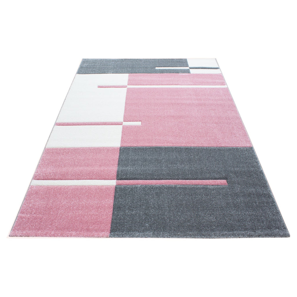HAWAII - Tapis de salon à motif géométrique rose - HAW11310ROS HAWAII