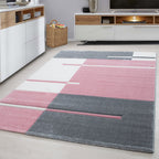 HAWAII - Tapis de salon à motif géométrique rose - HAW11310ROS HAWAII