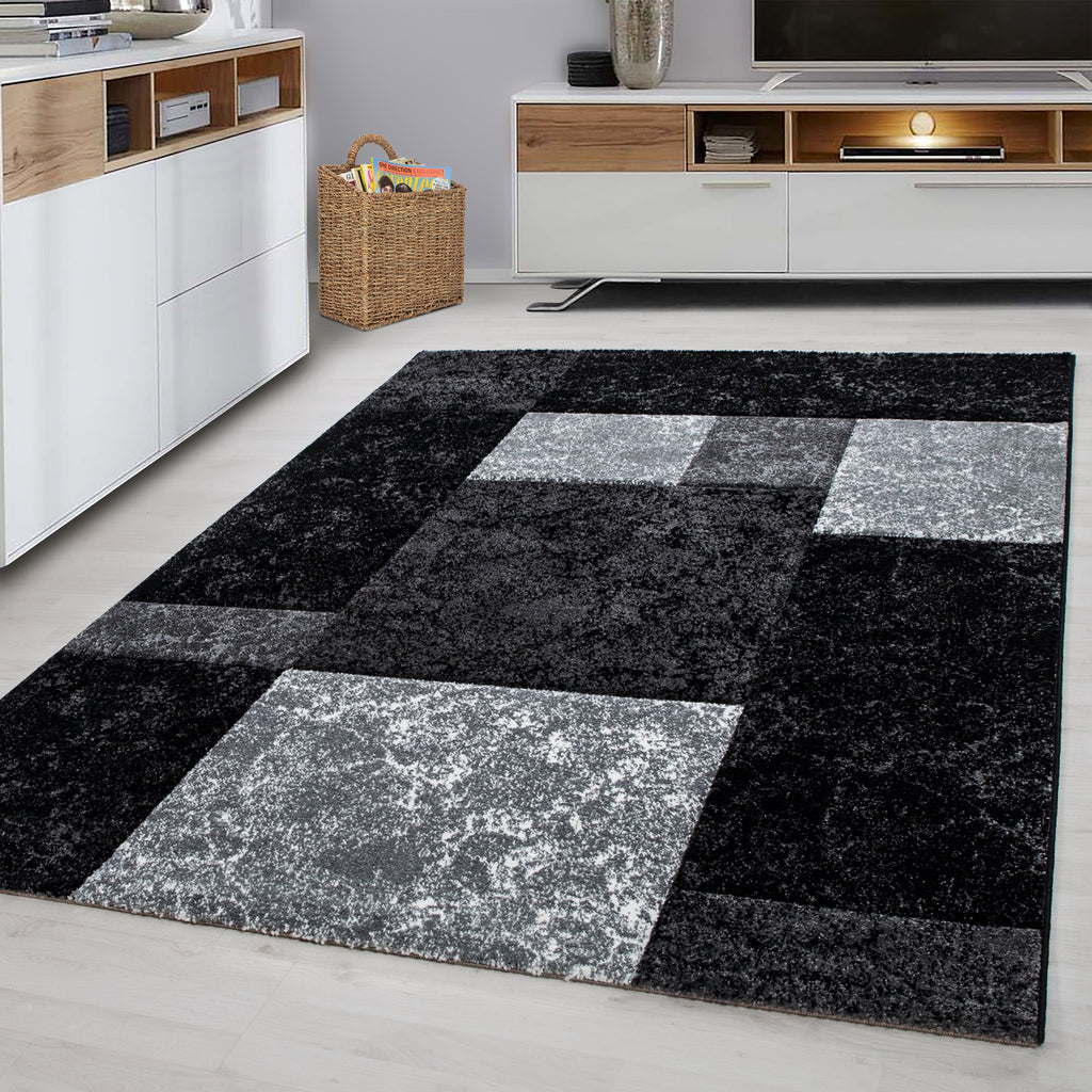 HAWAII - Tapis de salon à motif géométrique noir - HAW11330NOI HAWAII