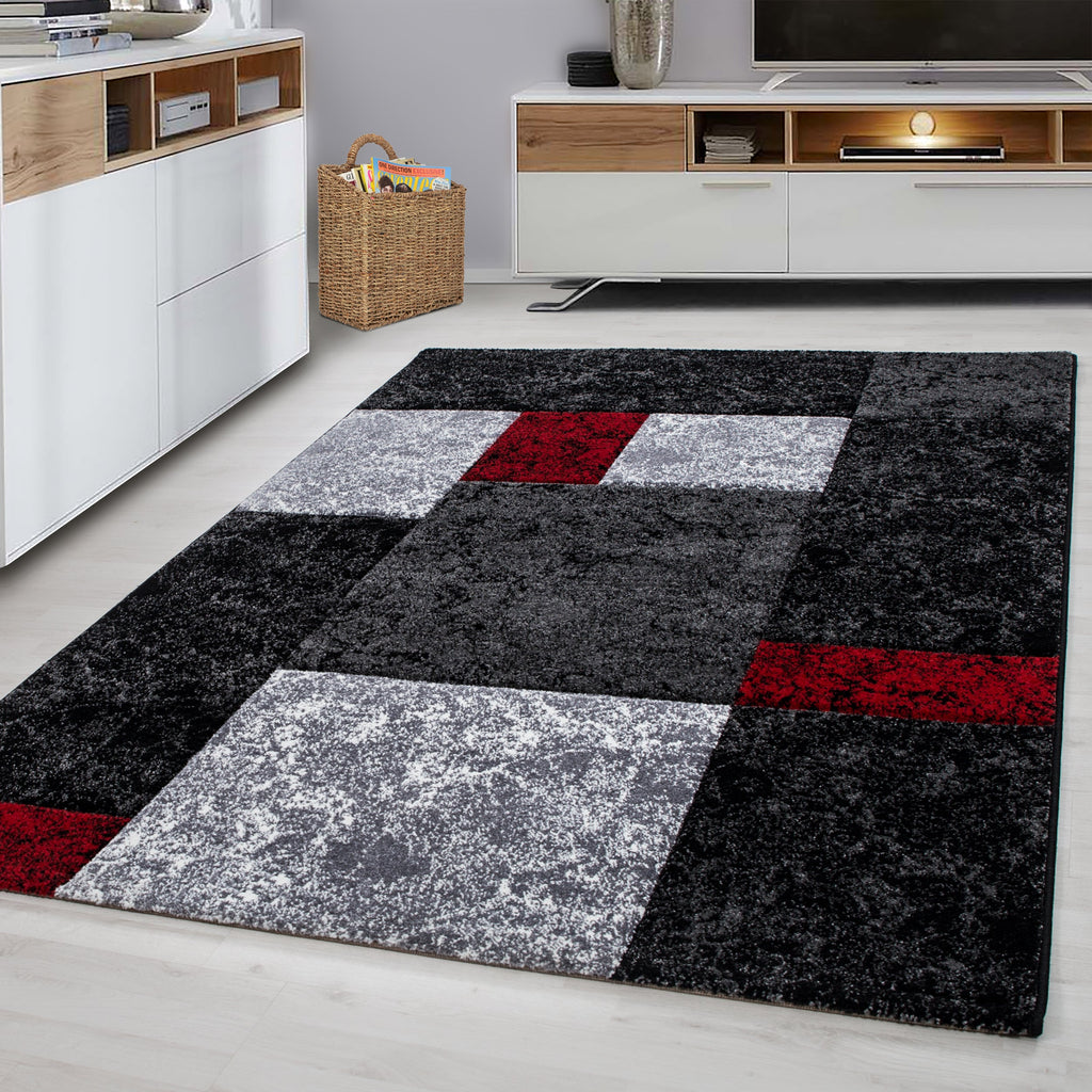 HAWAII - Tapis de salon à motif géométrique rouge - HAW11330ROU HAWAII