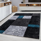 HAWAII - Tapis de salon à motif géométrique turquoise - HAW11330TUR HAWAII