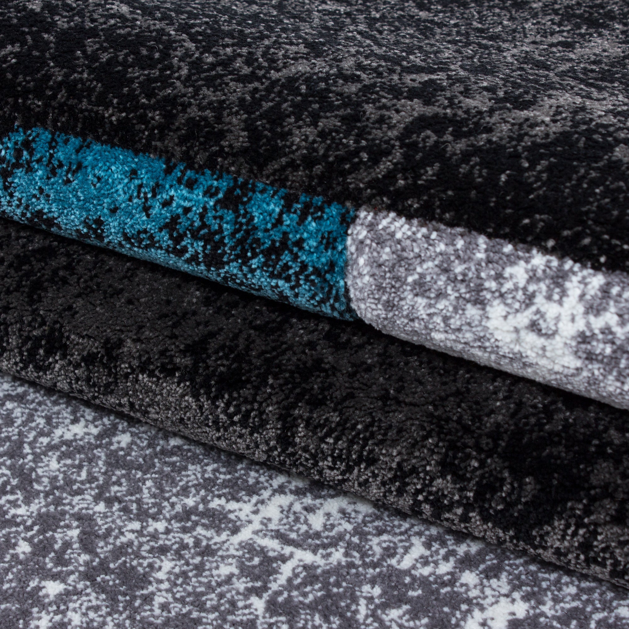 HAWAII - Tapis de salon à motif géométrique turquoise - HAW11330TUR HAWAII