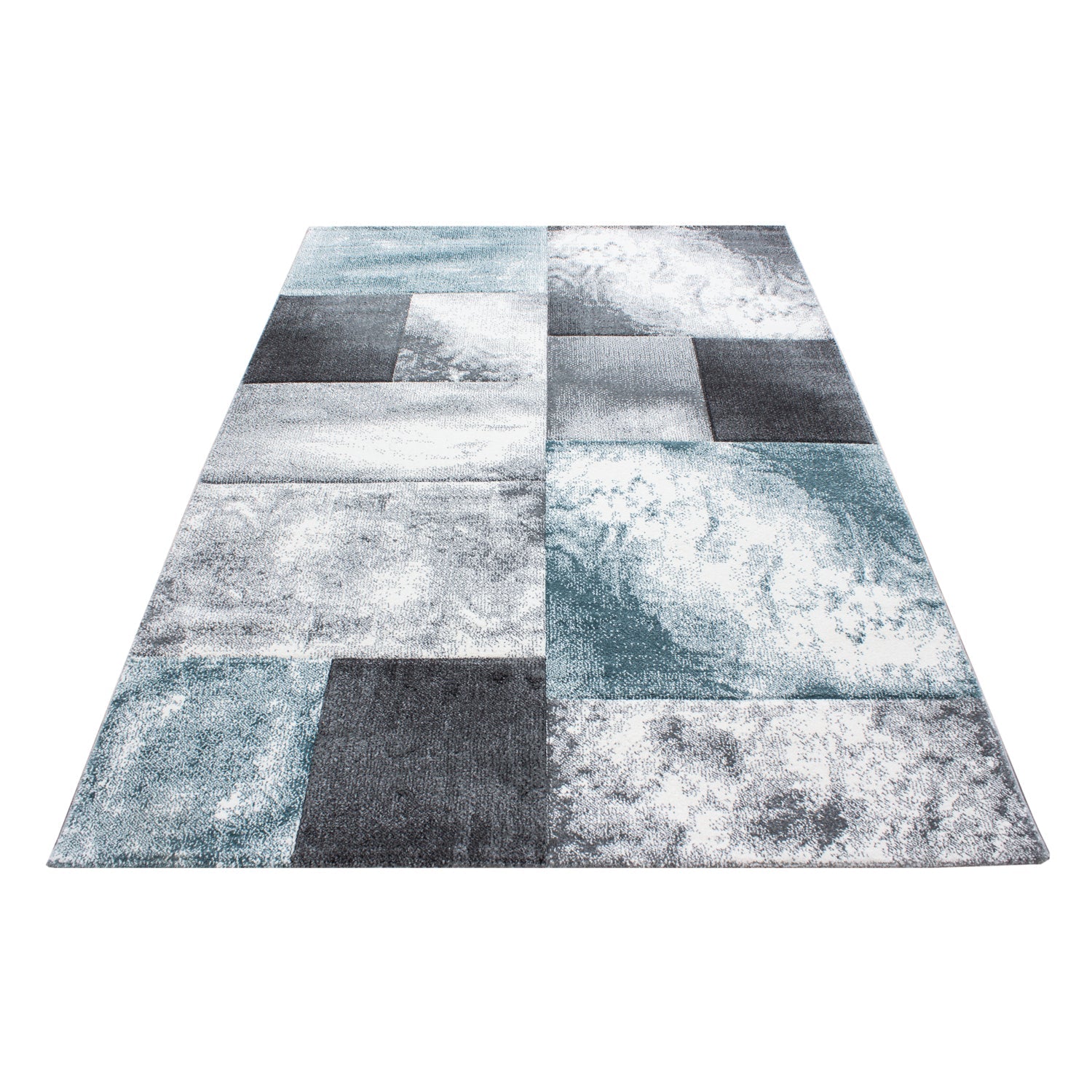 HAWAII - Tapis de salon à motif géométrique bleu - HAW1710BLE HAWAII