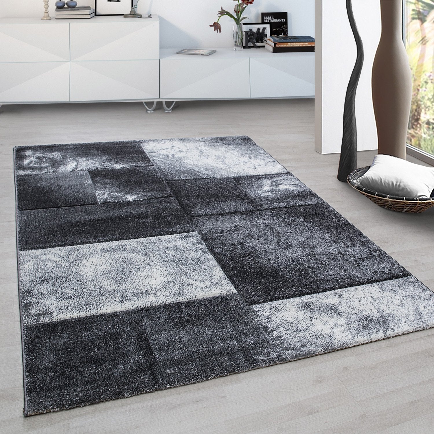 HAWAII - Tapis de salon à motif géométrique gris - HAW1710GRI HAWAII