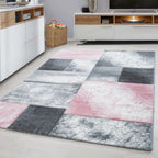HAWAII - Tapis de salon à motif géométrique rose - HAW1710ROS HAWAII