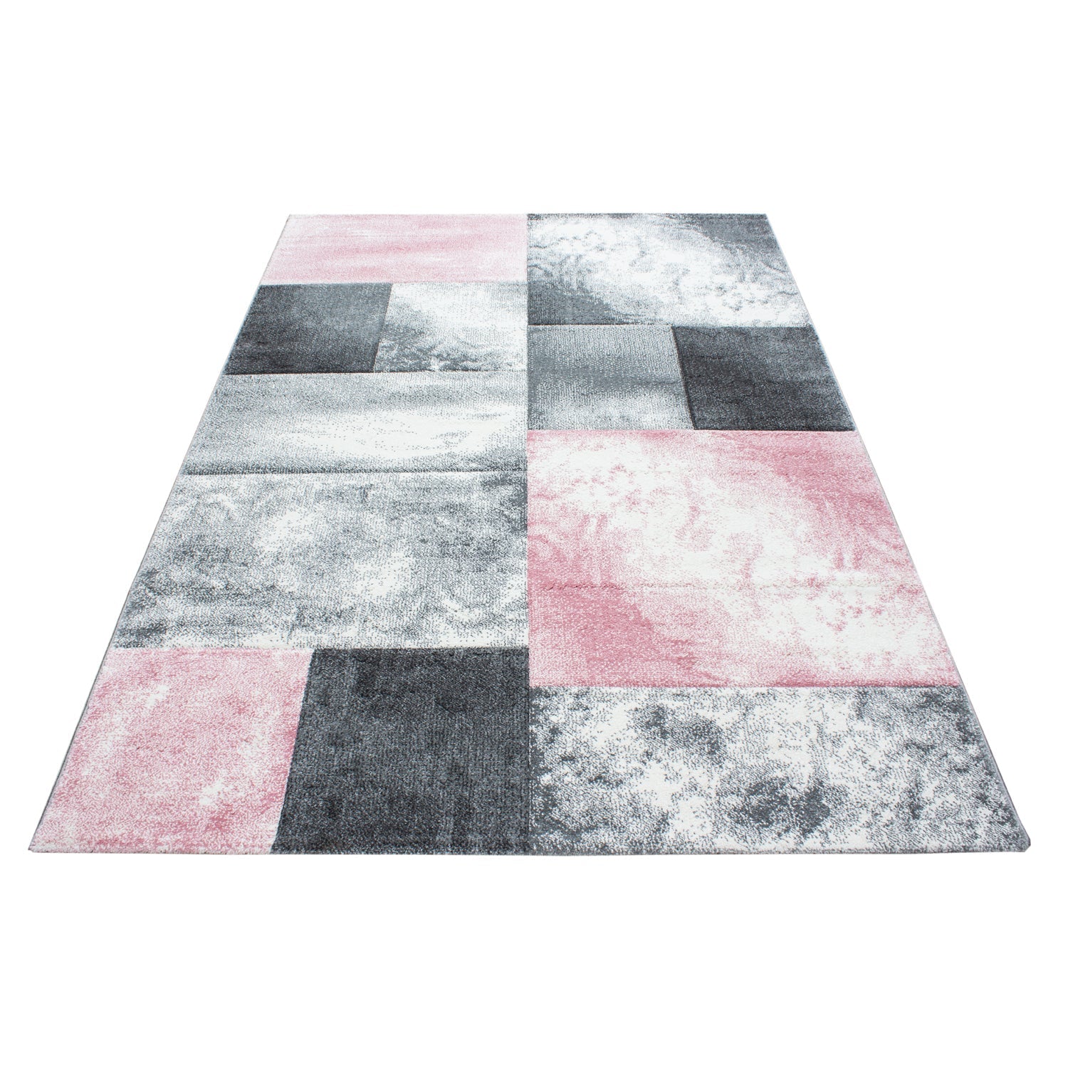 HAWAII - Tapis de salon à motif géométrique rose - HAW1710ROS HAWAII