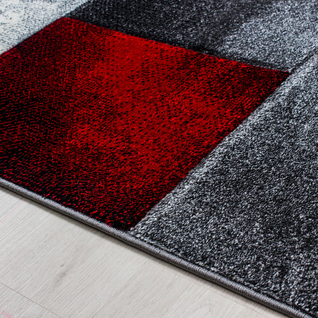 HAWAII - Tapis de salon à motif géométrique rouge - HAW1710ROU HAWAII