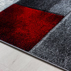 HAWAII - Tapis de salon à motif géométrique rouge - HAW1710ROU HAWAII