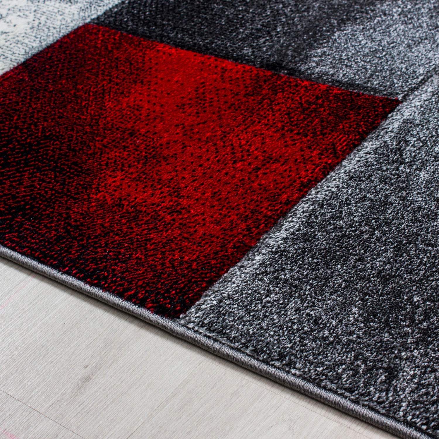 HAWAII - Tapis de salon à motif géométrique rouge - HAW1710ROU HAWAII