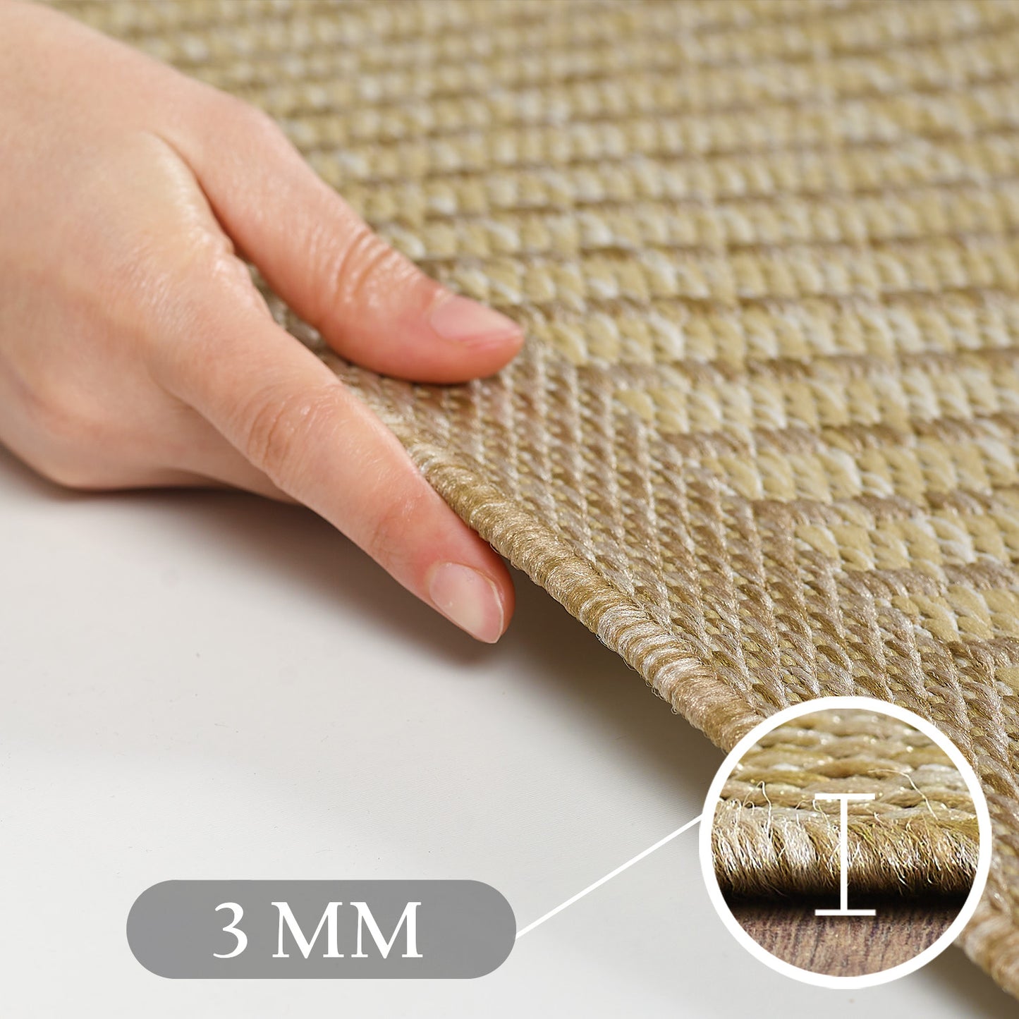 IBIZA - Tapis d’extérieur moderne rond - IBI1410BEI