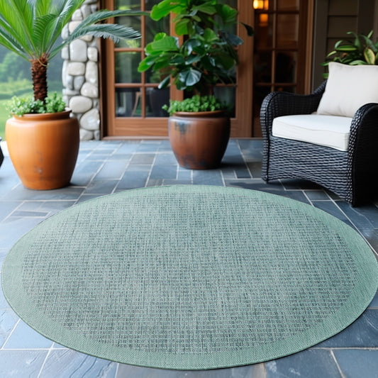 IBIZA - Tapis d’extérieur moderne rond - IBI1410BLE