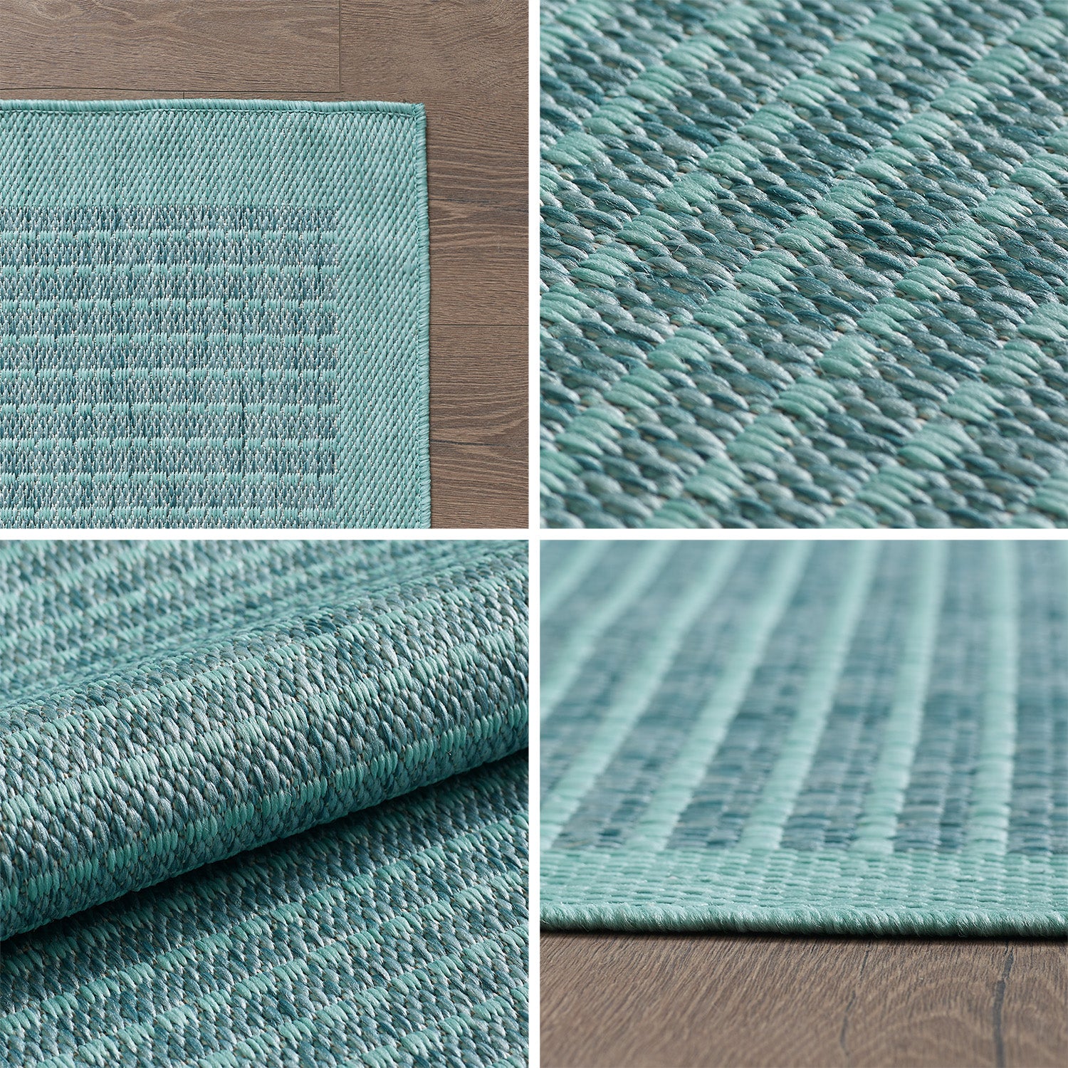 IBIZA - Tapis d’extérieur moderne rond - IBI1410BLE