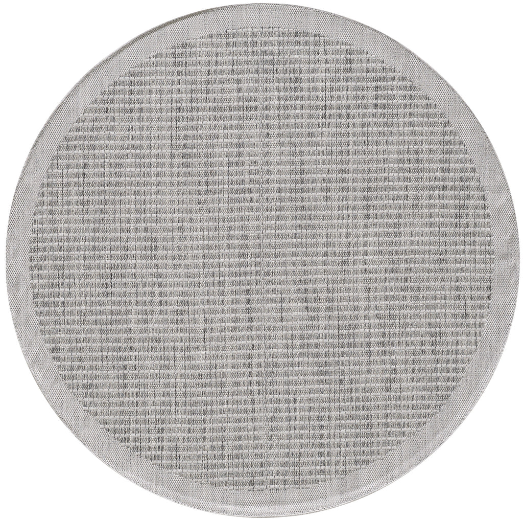 IBIZA - Tapis d’extérieur moderne rond - IBI1410GRI