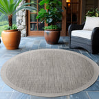 IBIZA - Tapis d’extérieur moderne rond - IBI1410GRI