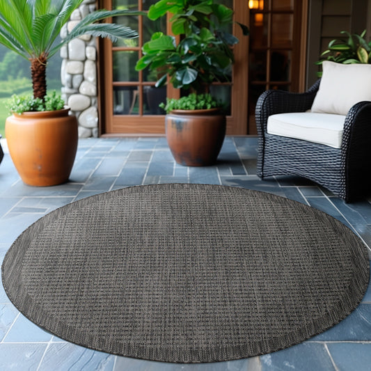 IBIZA - Tapis d’extérieur moderne rond - IBI1410NOI