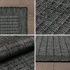 IBIZA - Tapis d’extérieur moderne rond - IBI1410NOI