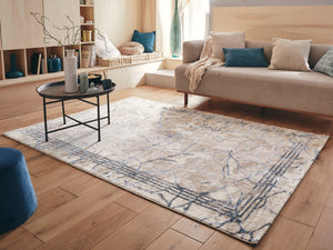 Tapis motif marbre bleu : IST522BLE - Nazar rugs