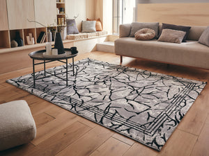 Tapis motif marbre noir : IST522NOI - Nazar rugs