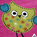 KIDS - Tapis enfant rond à motif hiboux violet - KID0420LIL KIDS