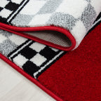 KIDS - Tapis enfant rond à motif voiture de course rouge - KID0460ROU KIDS