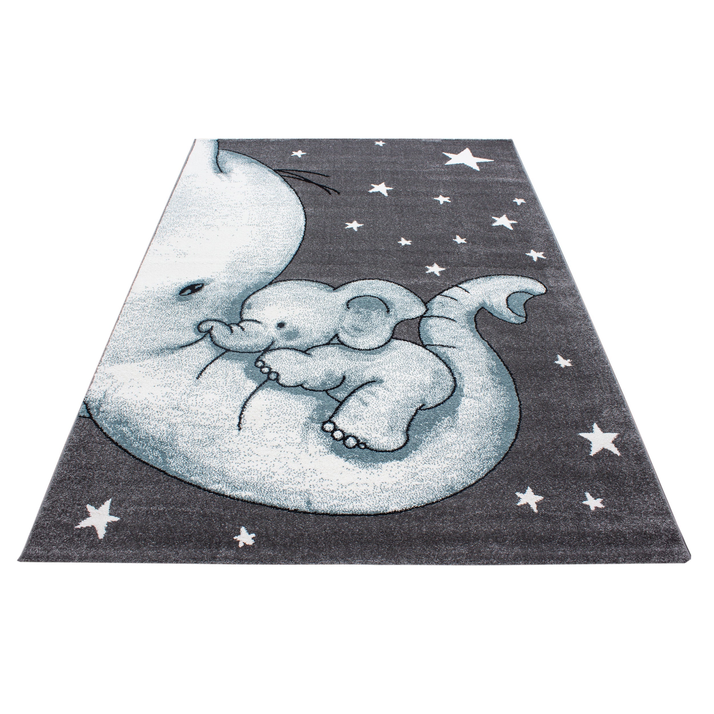 KIDS - Tapis enfant à motif elephant bleu - KID0560BLE KIDS
