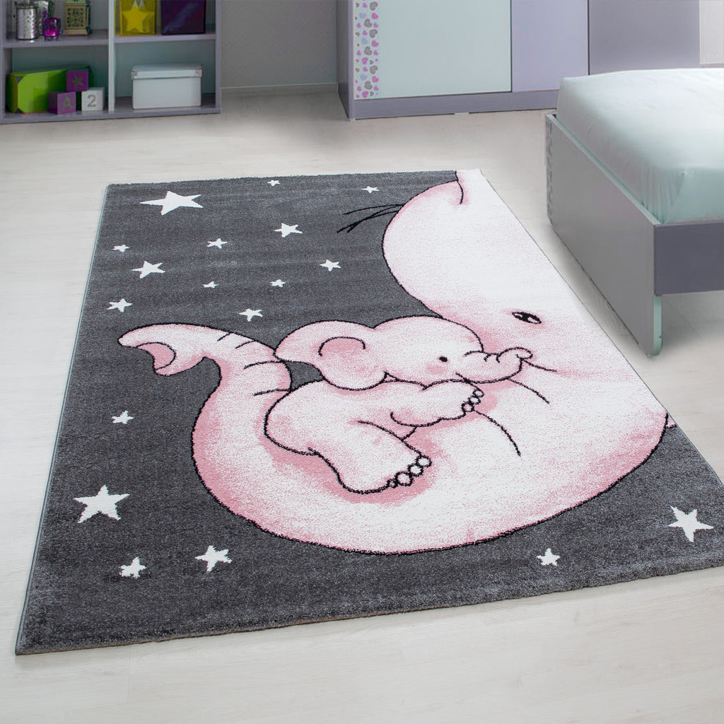 KIDS - Tapis enfant à motif elephant rose - KID0560ROS KIDS